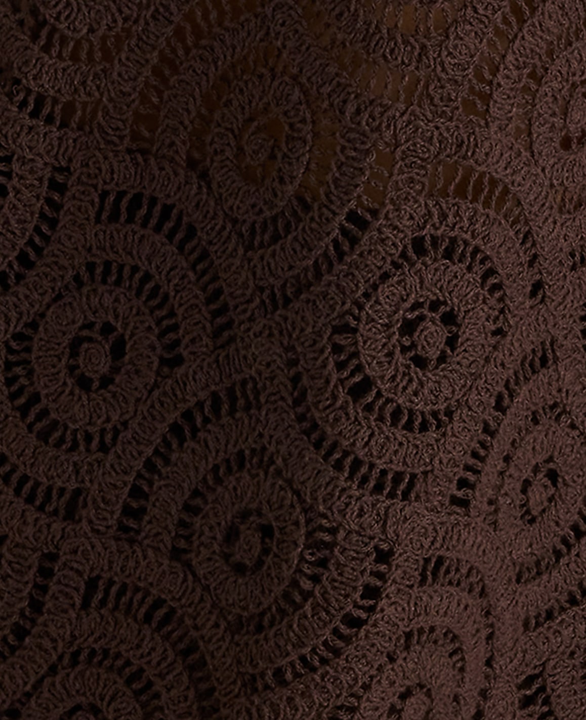 Ann Taylor Coffee Bean Haven Well Within Cotton Crochet Scalloped Midi Skirt