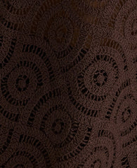 Ann Taylor Coffee Bean Haven Well Within Cotton Crochet Scalloped Midi Skirt