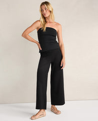 Ann Taylor Black Haven Well Within Organic Cotton Modal Strapless Top