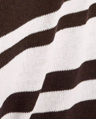 Ann Taylor White Haven Well Within Cotton Linen Stripe Roll Neck Sweater