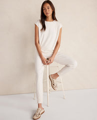 Ann Taylor White Haven Well Within Organic Cotton Interlock Joggers