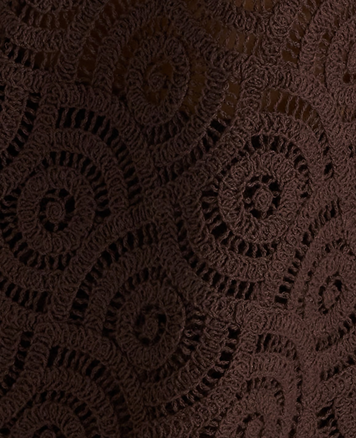 Ann Taylor Coffee Bean Haven Well Within Cotton Crochet Scalloped Tank