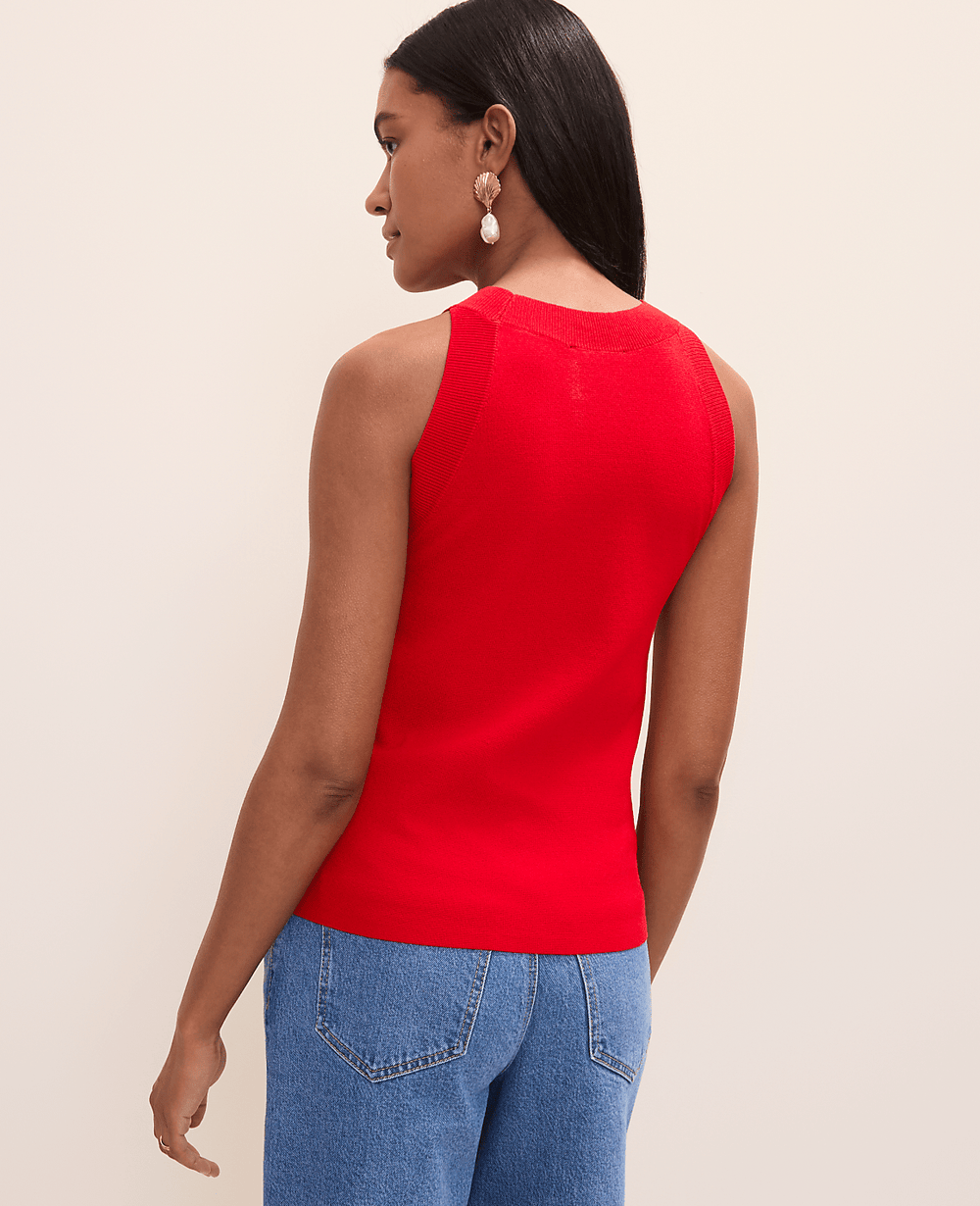 Ann Taylor Bright Cherry Sweater Shell
