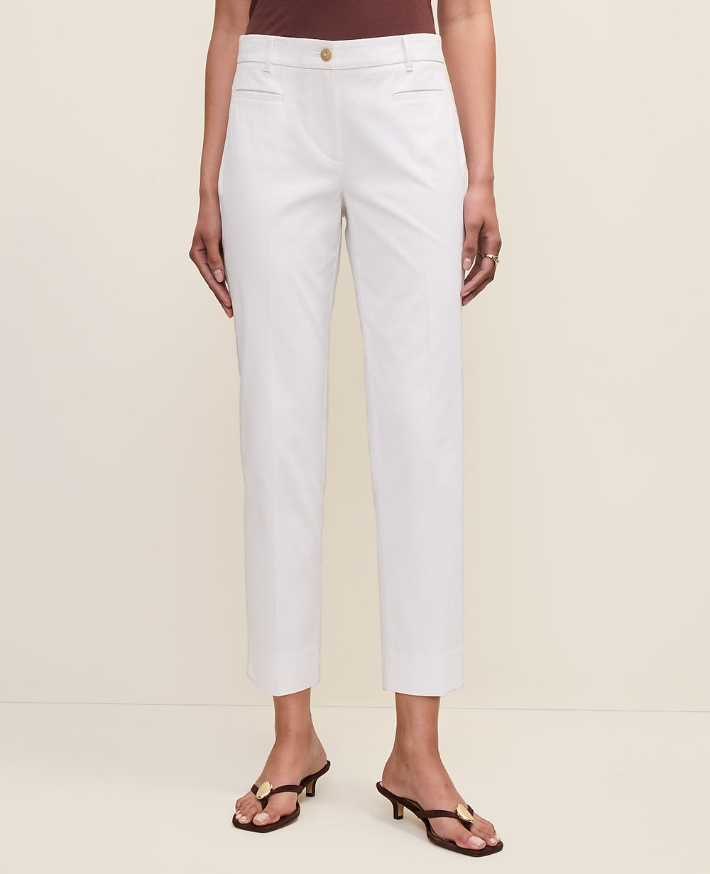 Ann Taylor White The Cotton Crop Pant