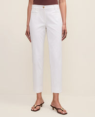 Ann Taylor White The Cotton Crop Pant