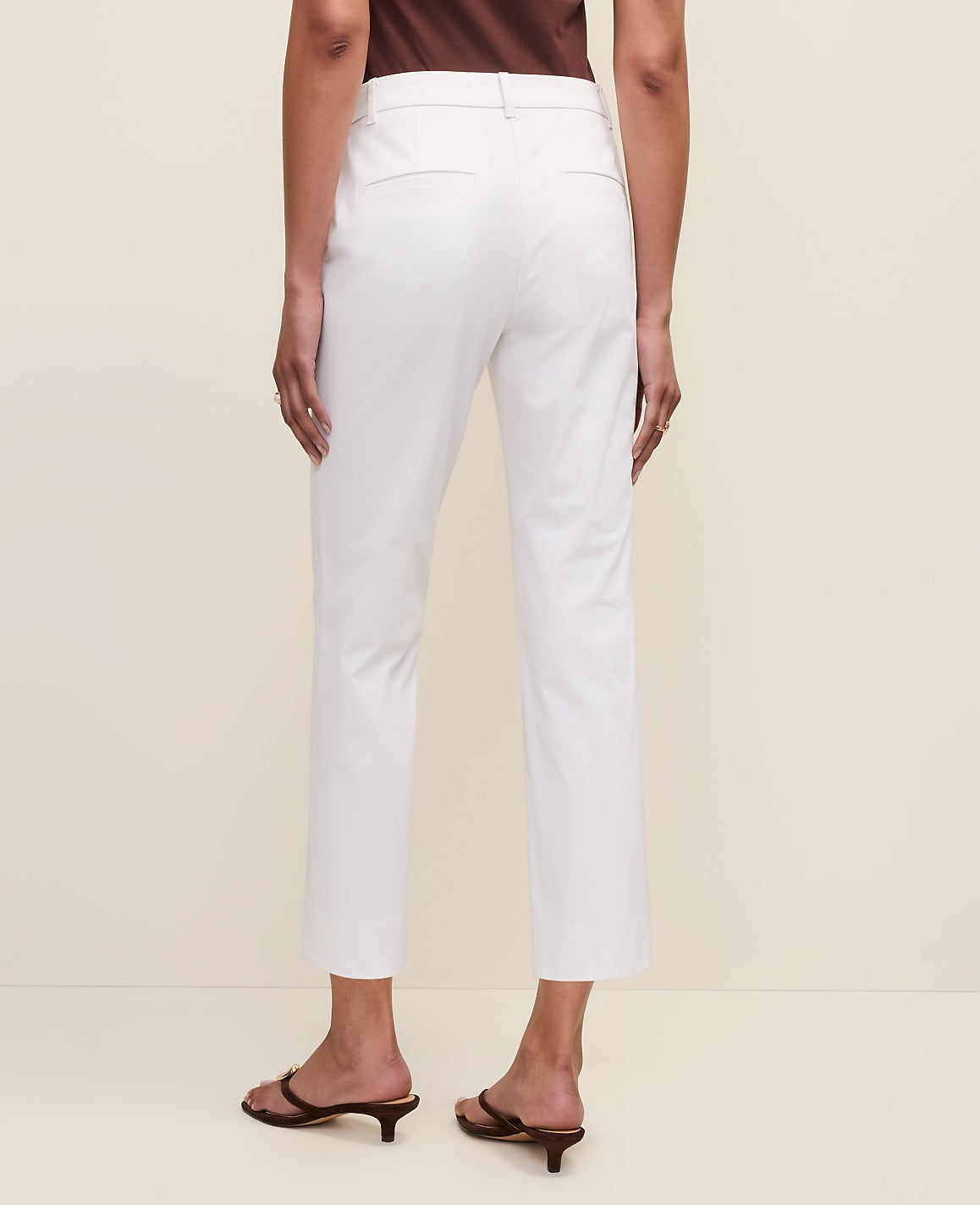 Ann Taylor White The Cotton Crop Pant