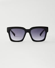 Ann Taylor Black Oversized Curved Square Sunglasses