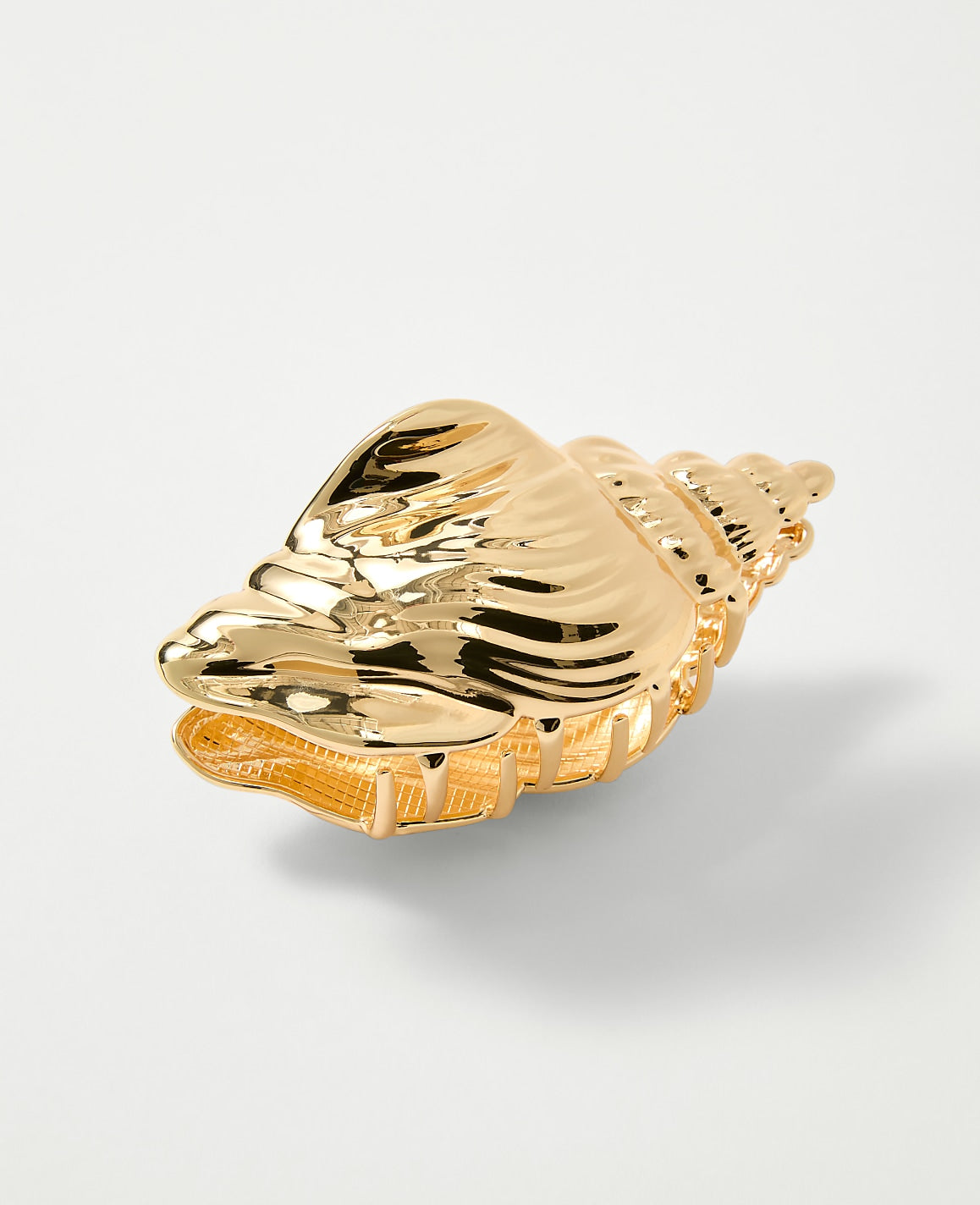 Ann Taylor Goldtone Metal Conch Shell Hair Clip