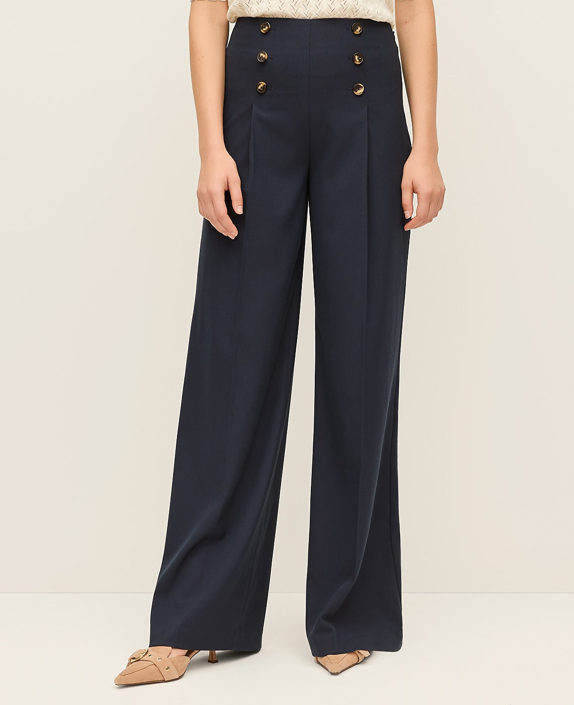 Ann Taylor Night Sky The Wide-Leg Sailor Pant