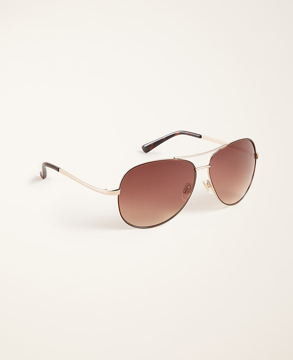 Ann Taylor Gold Aviator Sunglasses