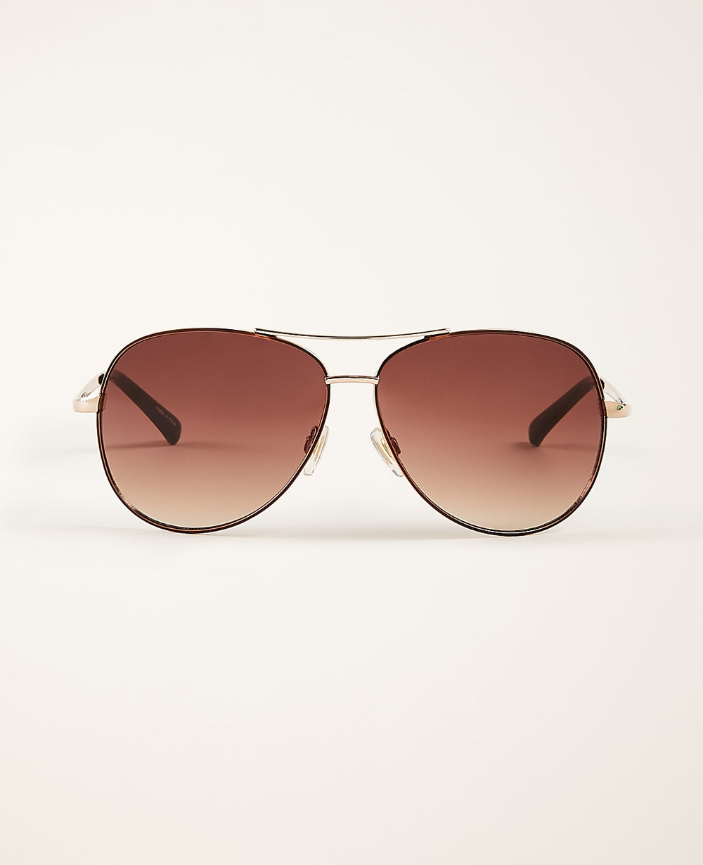 Ann Taylor Gold Aviator Sunglasses