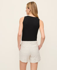 Ann Taylor Winter White The Mid Short in Polka Dot