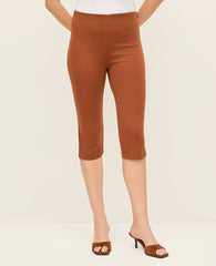 Ann Taylor Tortoise Shell Brown The Capri Pant in Ponte