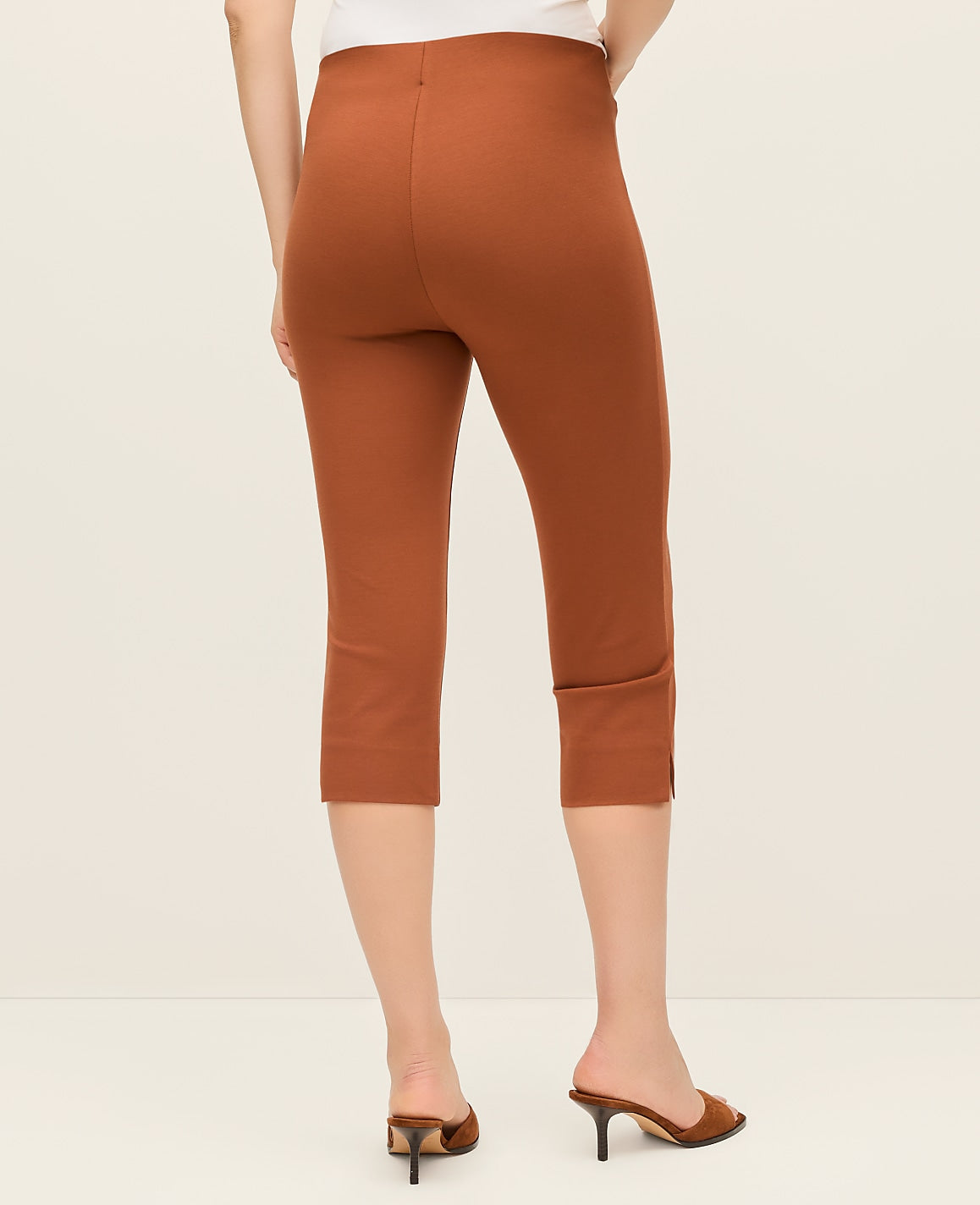 Ann Taylor Tortoise Shell Brown The Capri Pant in Ponte