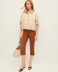 Ann Taylor Tortoise Shell Brown The Capri Pant in Ponte