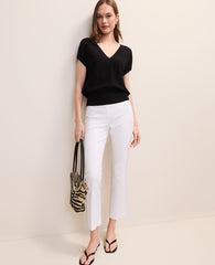Ann Taylor White The Slim Kick Capri