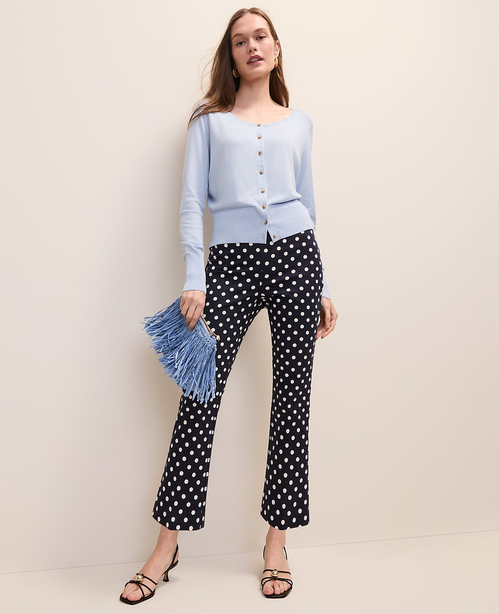Ann Taylor Night Sky The Tall Slim Kick Capri in Polka Dot