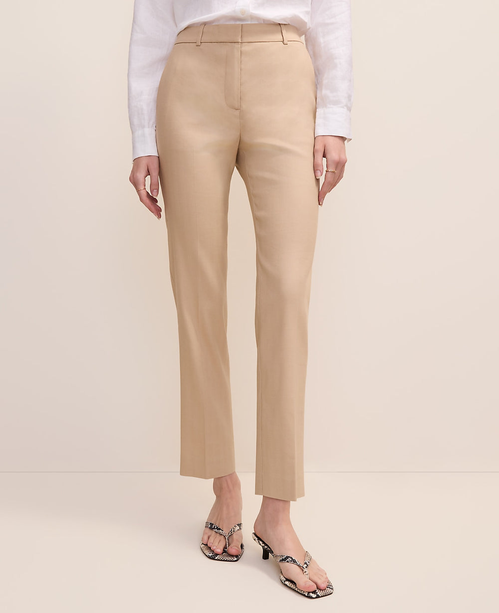 Ann Taylor Cool Sesame The Petite Everyday Ankle Pant in Linen Blend