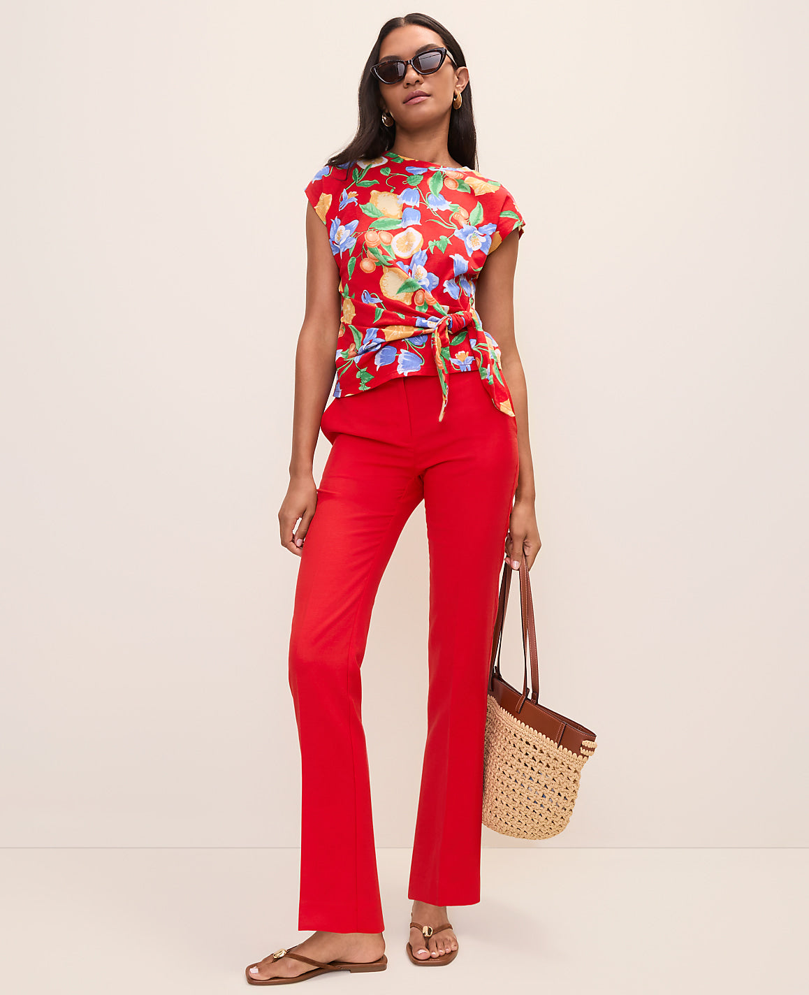 Ann Taylor Bright Cherry The Petite Sophia Pant