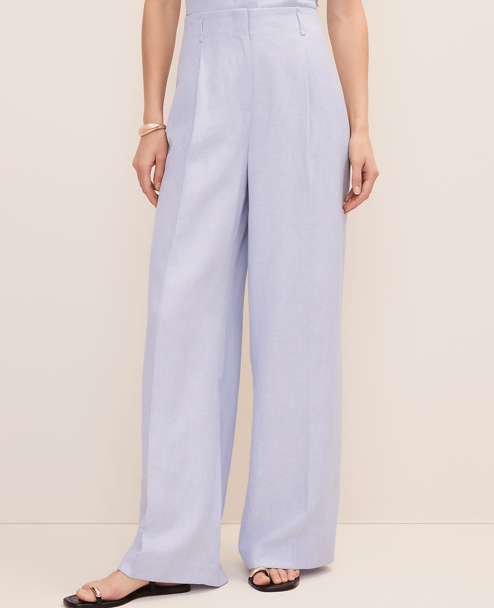 Ann Taylor Deep Wisteria Petite Pleated Wide-Leg Pant