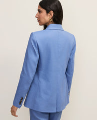 Ann Taylor Ocean Oasis The Petite Tailored Blazer in Linen Blend
