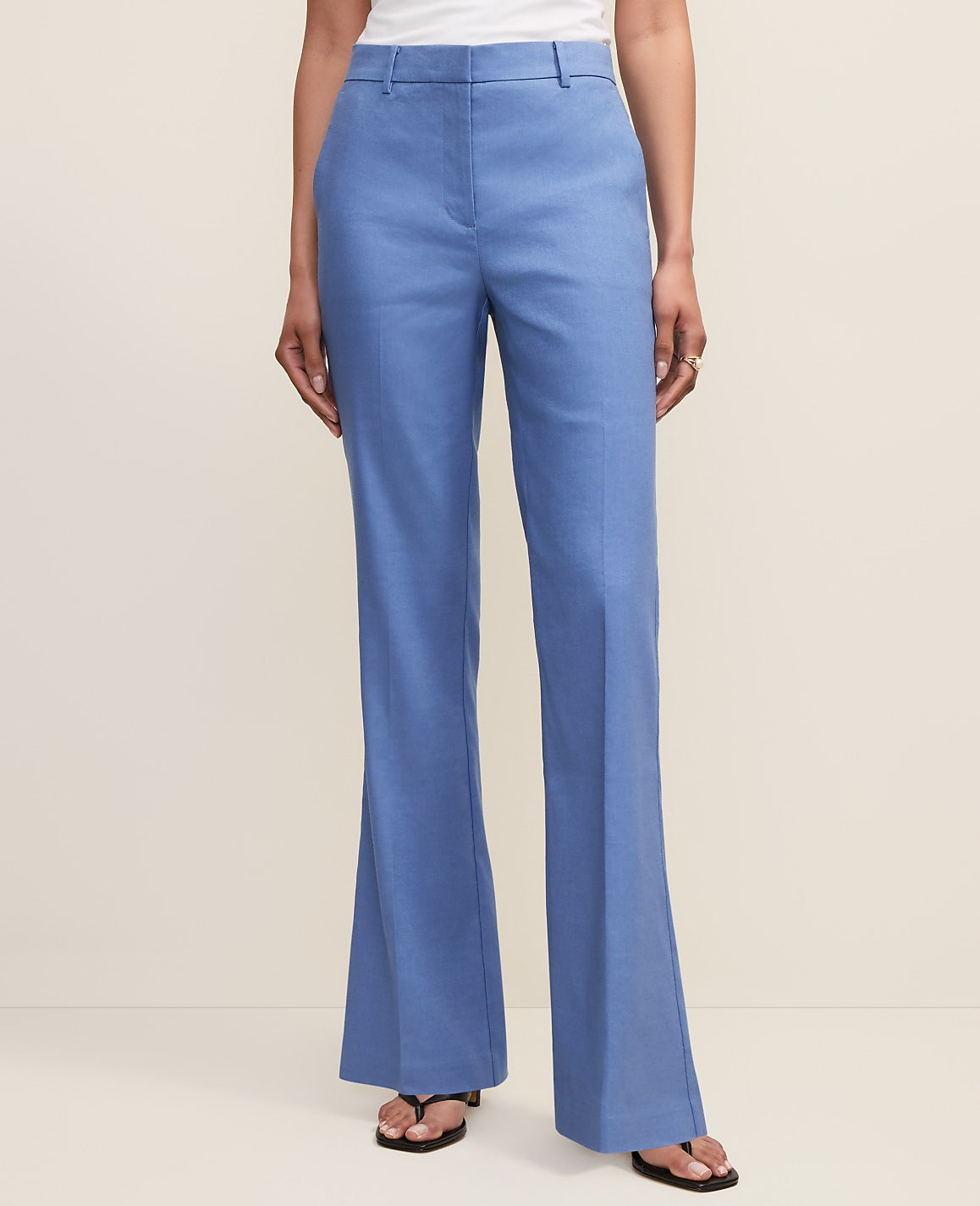 Ann Taylor Ocean Oasis The Petite High Rise Trouser in Linen Blend