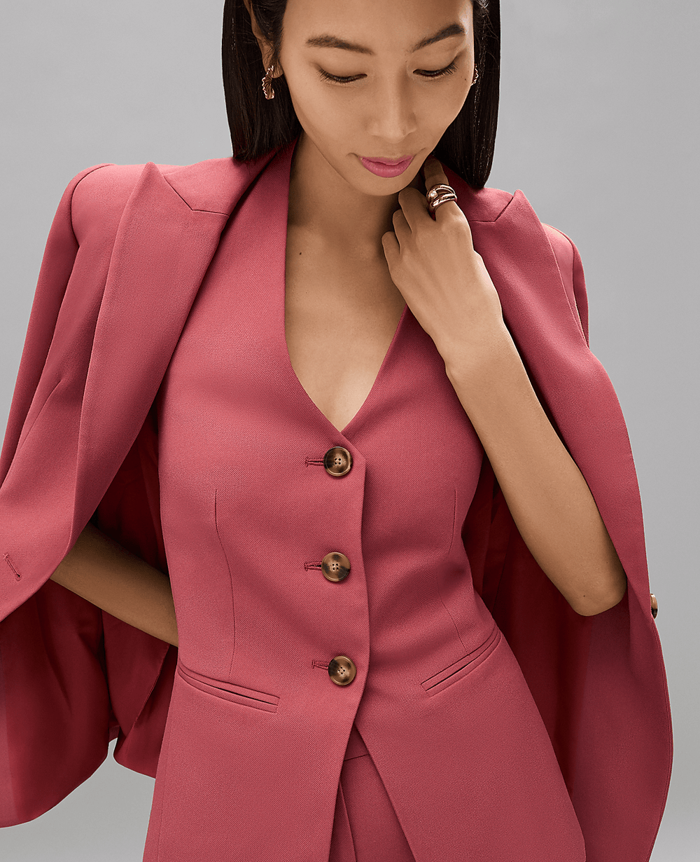 Ann Taylor Rose Clay The Petite Halter Vest