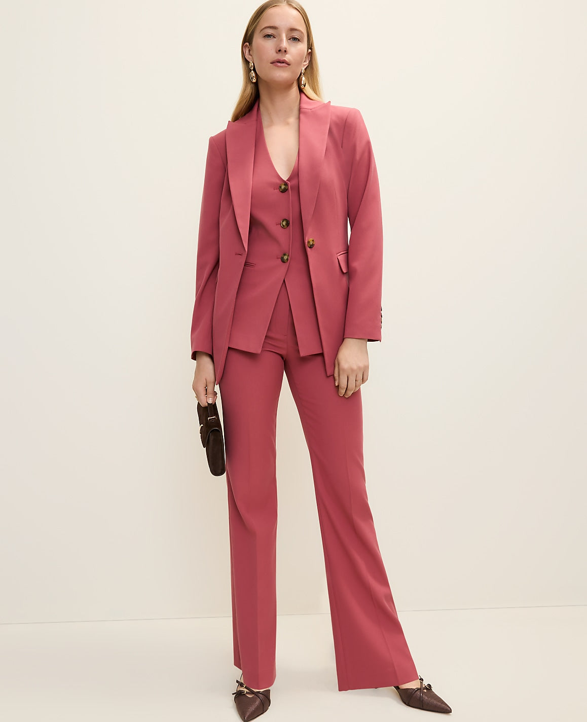 Ann Taylor Rose Clay The Petite High Rise Trouser