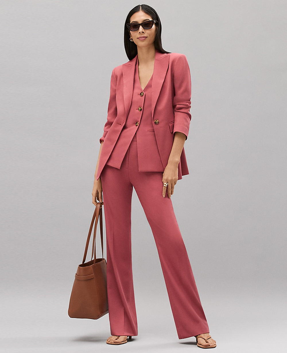 Ann Taylor Rose Clay The Petite Fitted Long Blazer