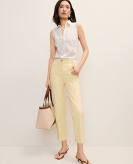 Ann Taylor Yellow Buttercream The Cotton Crop Pant
