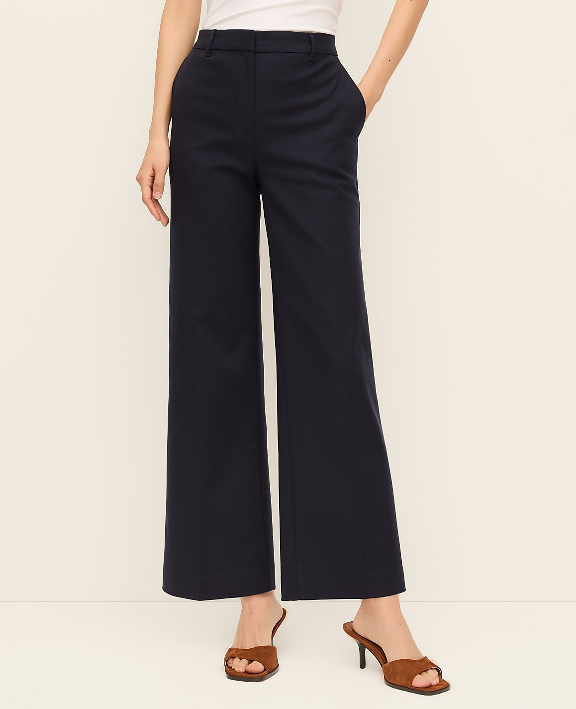 Ann Taylor Night Sky The High Rise Everyday Ankle Pant in Doubleweave