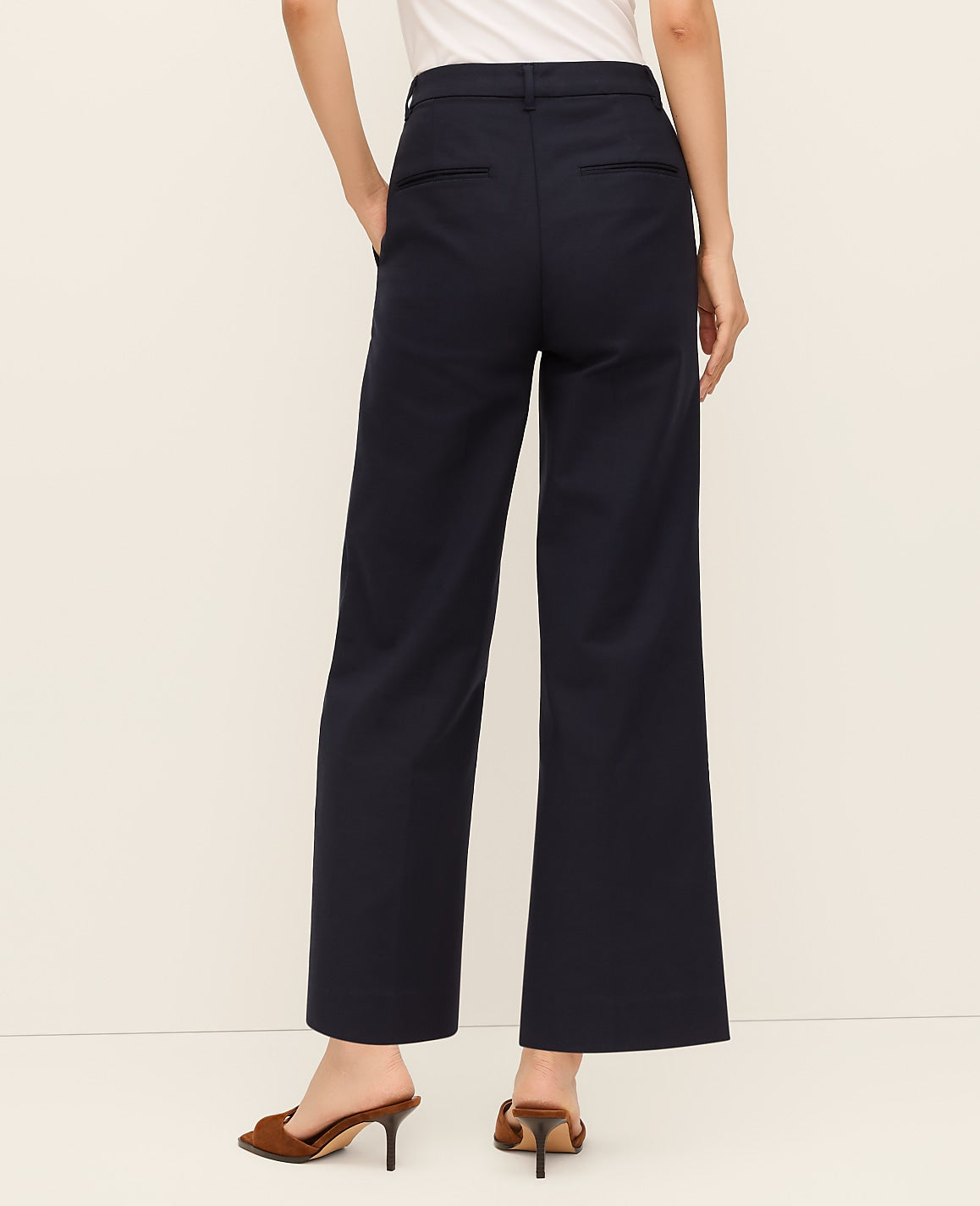 Ann Taylor Night Sky The High Rise Everyday Ankle Pant in Doubleweave