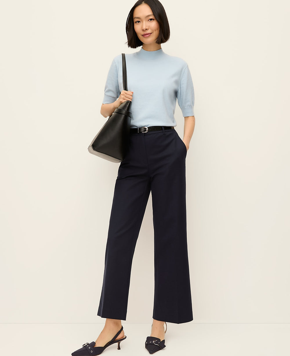 Ann Taylor Night Sky The High Rise Everyday Ankle Pant in Doubleweave