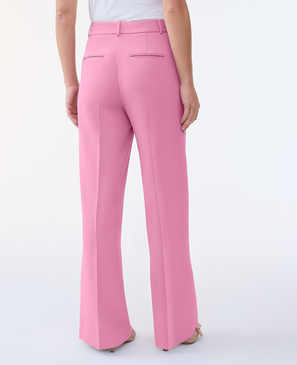 Ann Taylor Smokey Rose The Wide-Leg Flare Trouser in Fluid Crepe