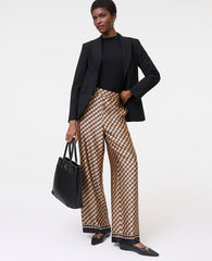 Ann Taylor Black The Easy Wide-Leg Pant in Geo Satin