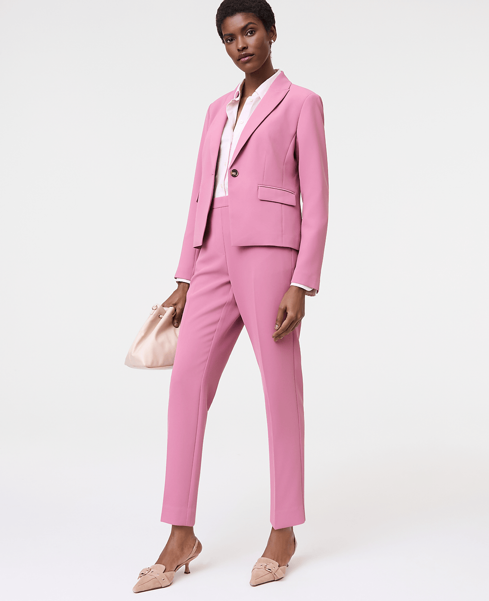 Ann Taylor Smokey Rose The Relaxed Ankle Pant in Fluid Crepe