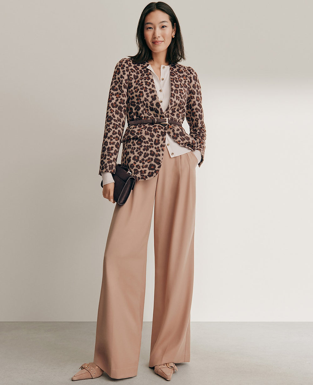 Ann Taylor Weathered Oak The Pleated Wide-Leg Pant