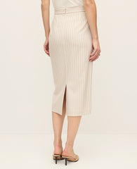 Ann Taylor Cream Multi Pinstripe The Clean Pencil Skirt in Pinstripe