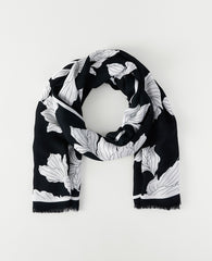 Ann Taylor Black Floral Scarf