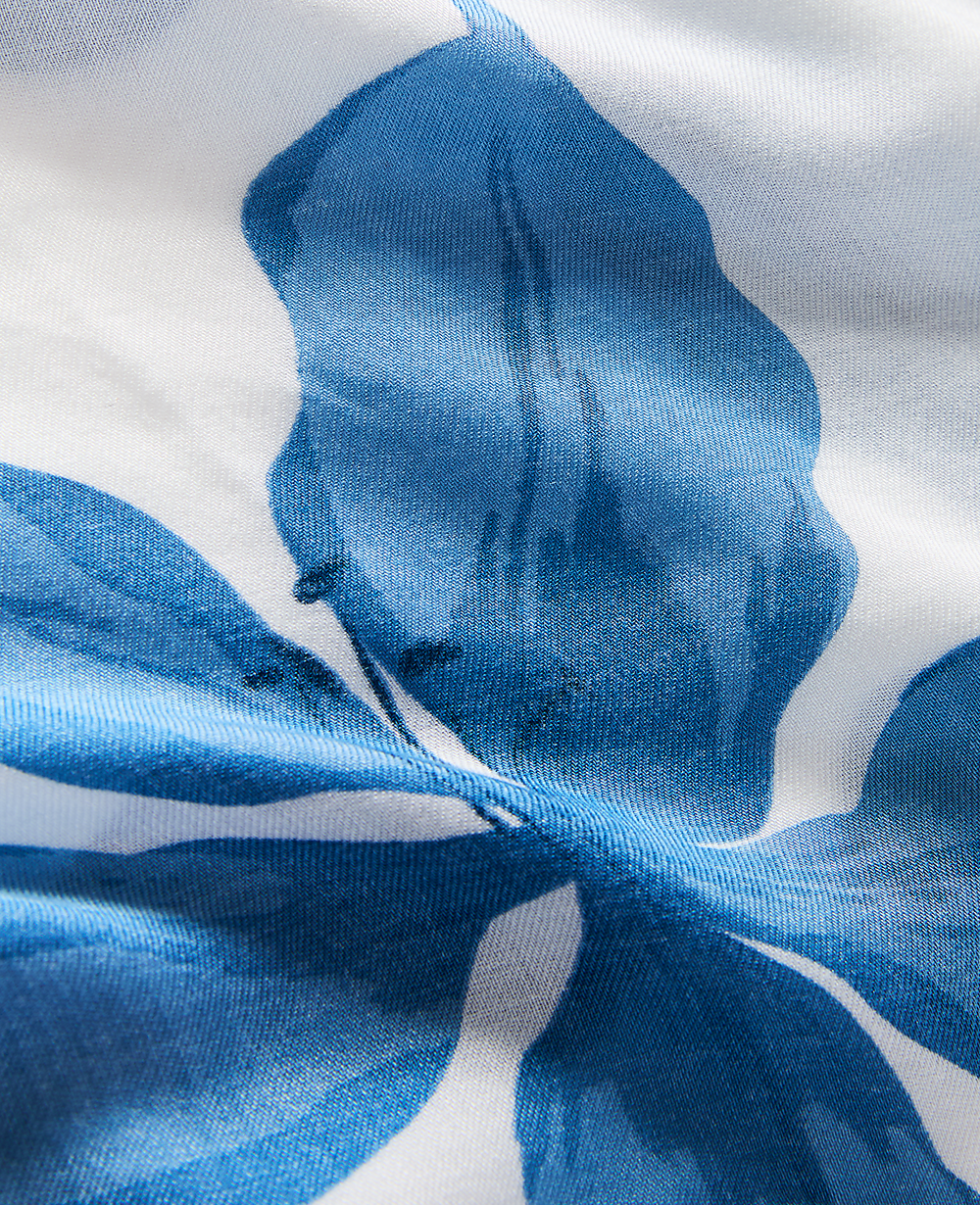 Ann Taylor White Floral Scarf