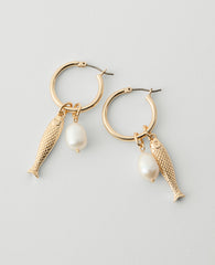 Ann Taylor Goldtone Sardine Hoop Earrings
