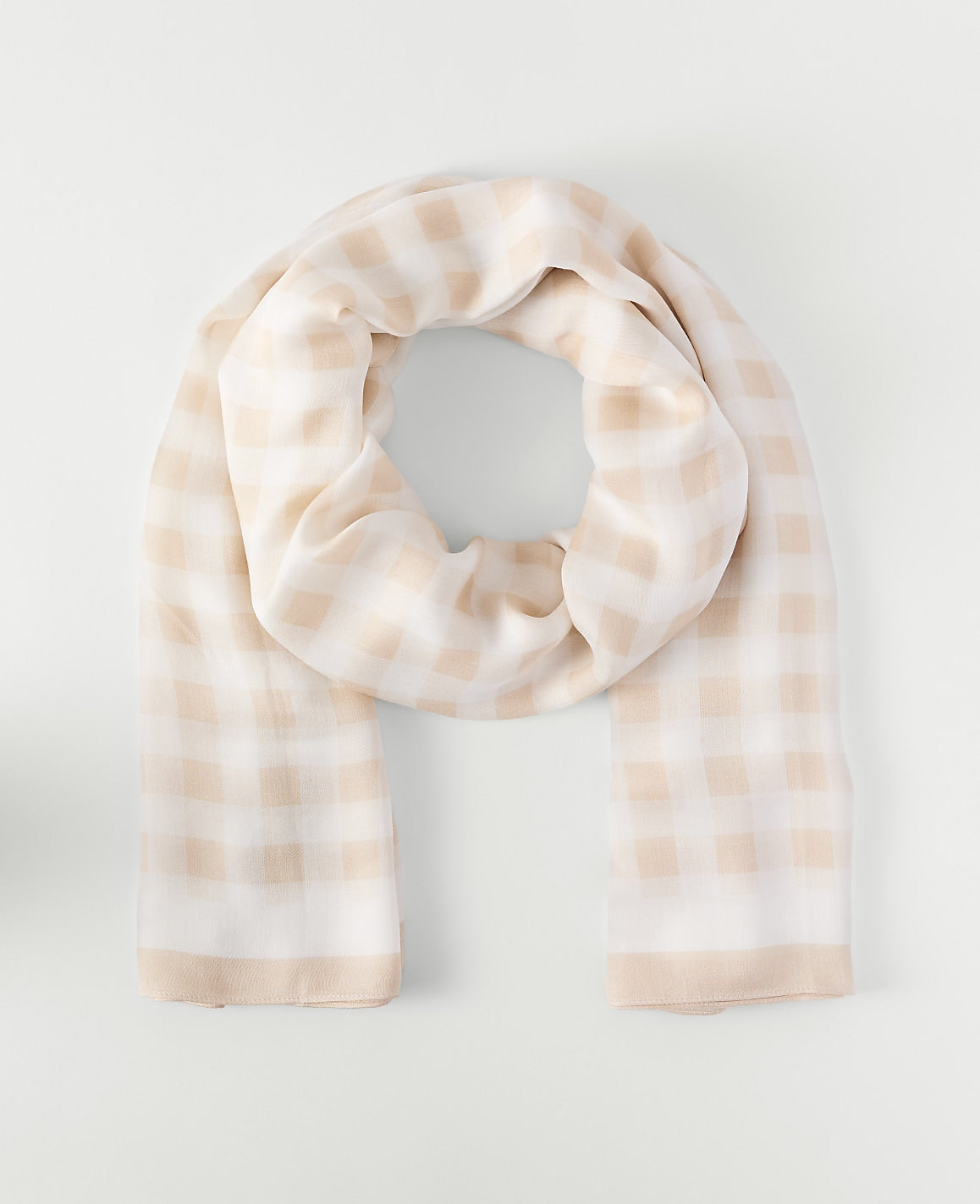 Ann Taylor Sail Cloth Gingham Scarf