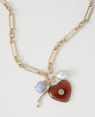 Ann Taylor Goldtone Pendant Charm Necklace