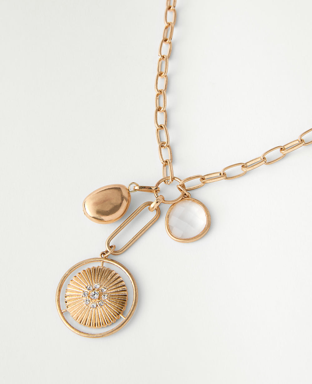Ann Taylor Goldtone Charm Necklace