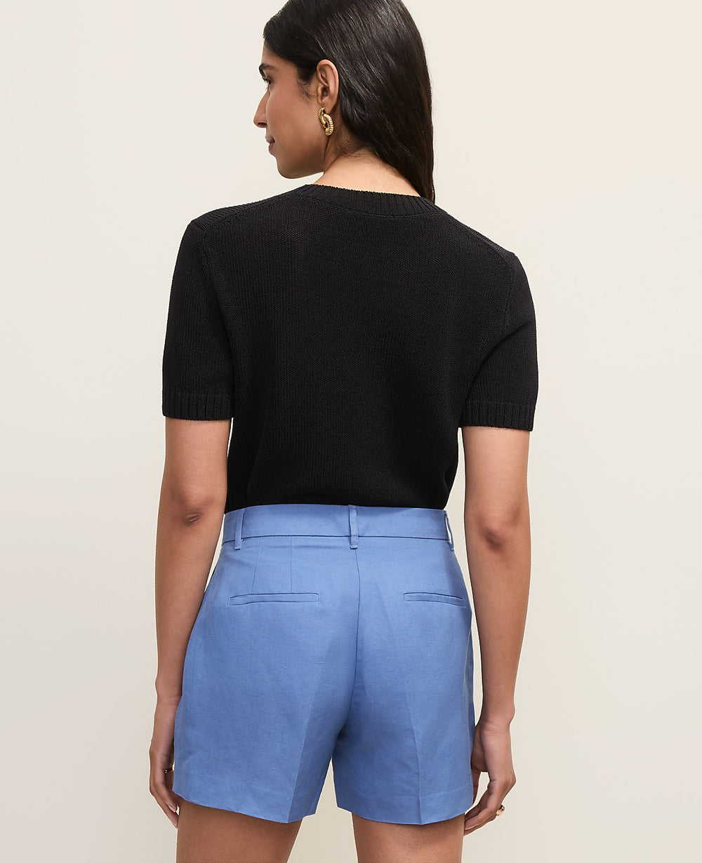 Vinci Leather Ocean Oasis The City Short in Linen Blend