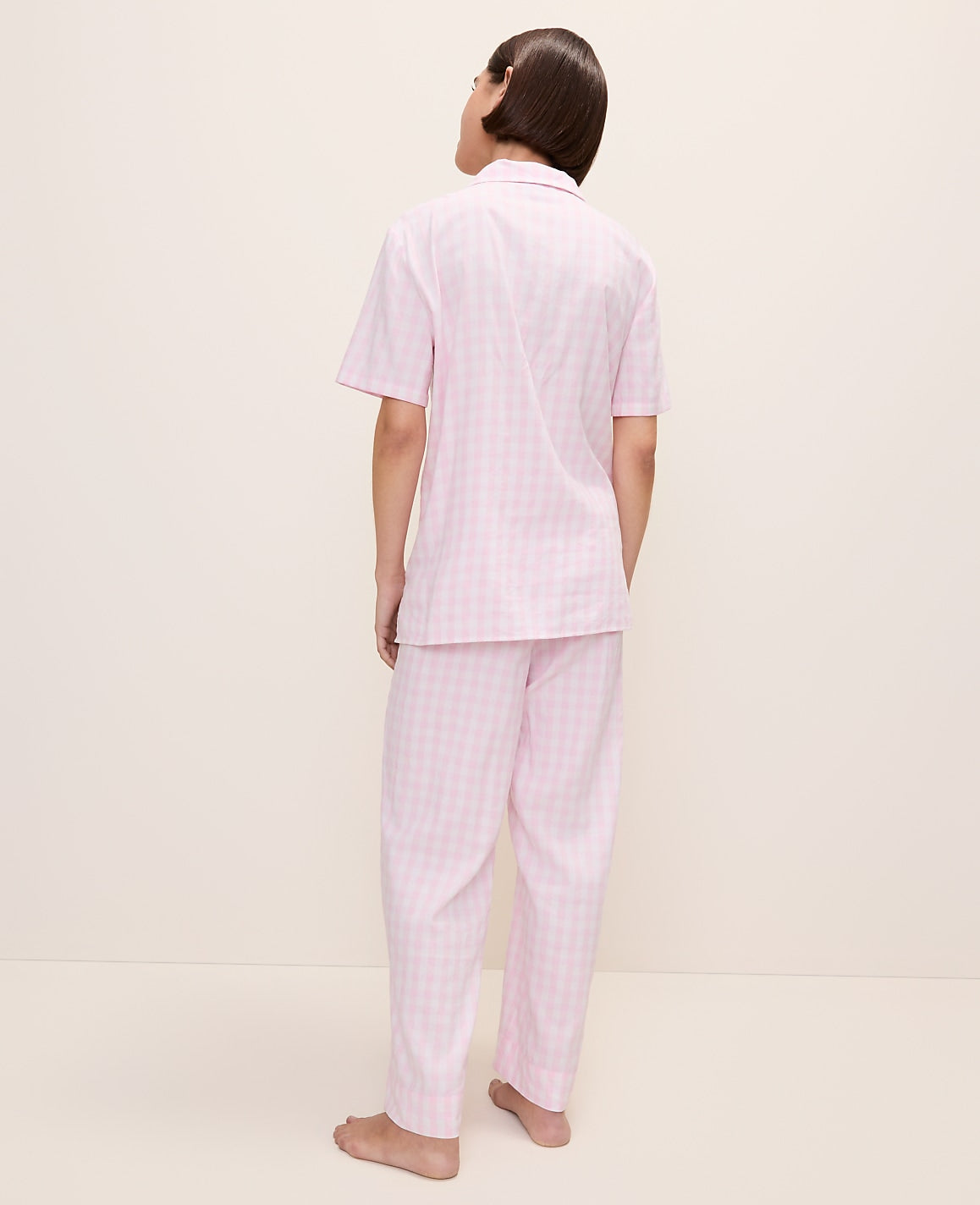 Vinci Leather Vibrant Pink Gingham Pajama Set