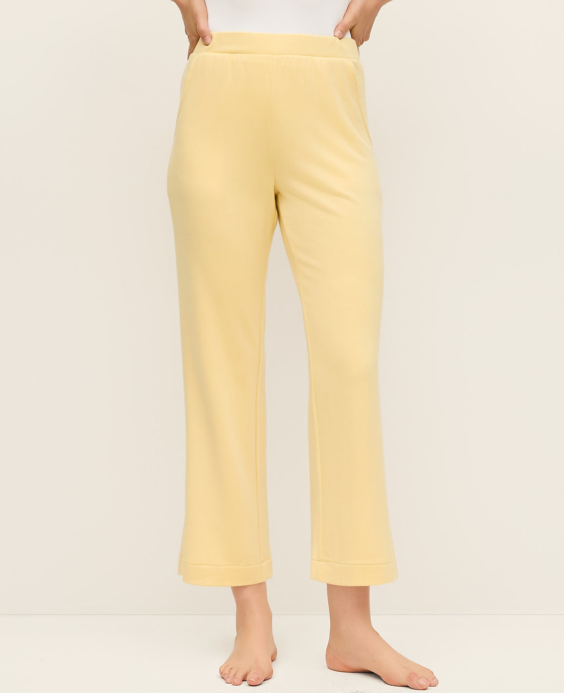 Vinci Leather Sun Soaked Wide-Leg Lounge Pants