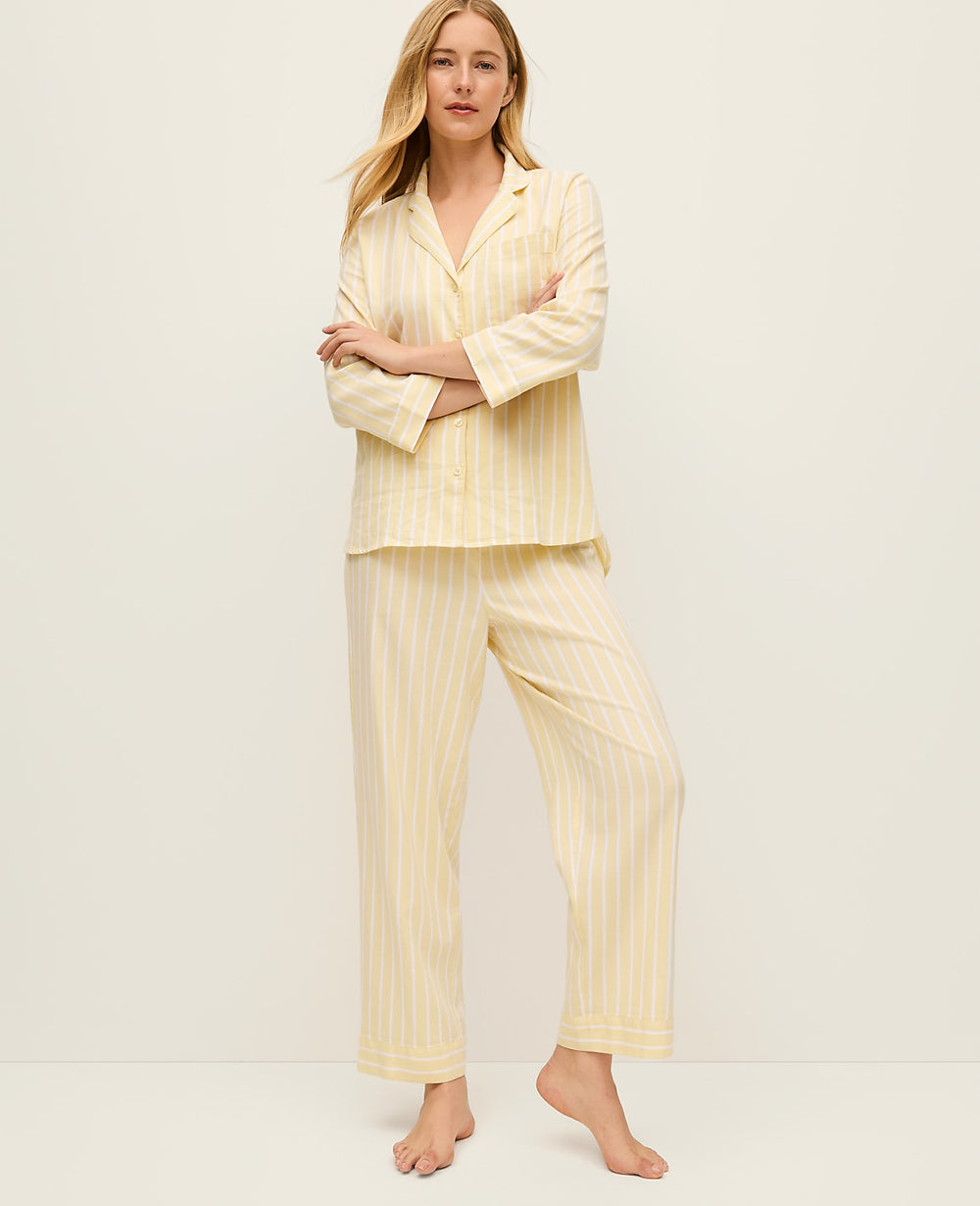 Vinci Leather Fresh Pineapple Striped Pajama Set