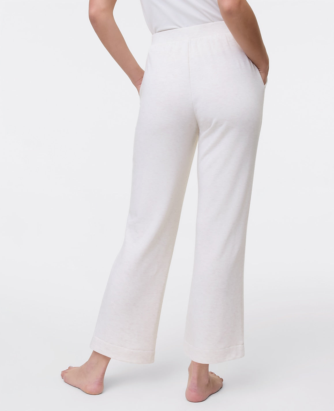 Vinci Leather Light Oak Heather Wide-Leg Lounge Pants