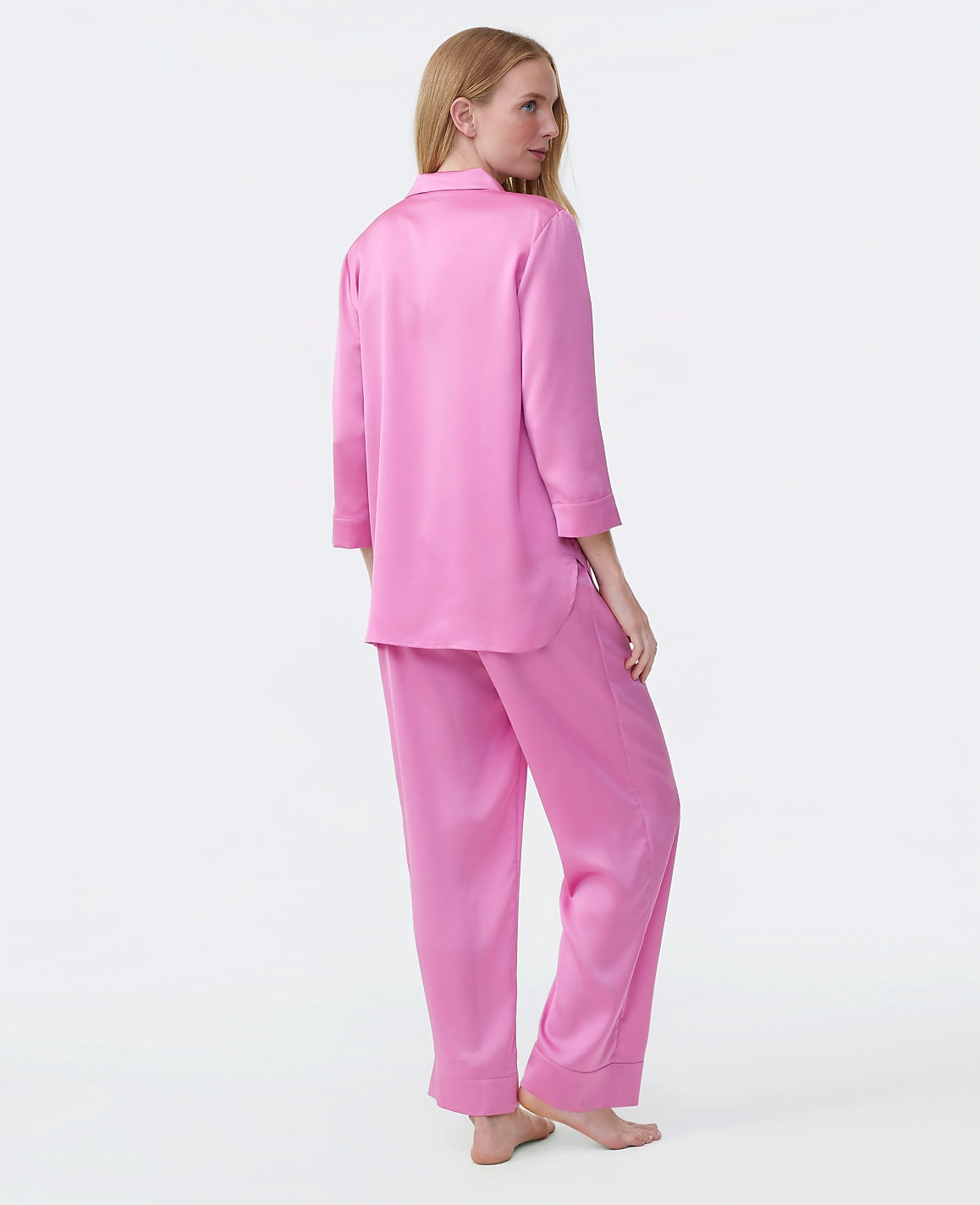 Vinci Leather Dusty Mauve Satin Pajama Set